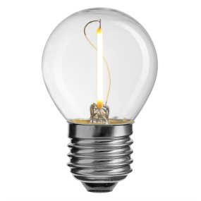 LED E27 boule 1W 2700K Transparent De Unison - Dur&eacute;e de vie&nbsp;: 25&nbsp;000&nbsp;heures.