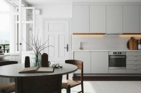 Jenny 58cm Blanc De Llitt - Jenny est une lampe de table lin&eacute;aire &agrave; intensit&eacute; variable, r&eacute;glable via un variateur mural ou directement sur la lampe.