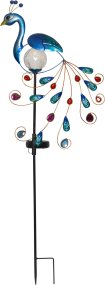 Peacock Polyvalent lampe solaire De Star Trading - Cette élégante décoration solaire en forme de cheval apportera une touche de couleur à votre jardin.