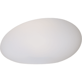 Globy 18cm Blanc lampe solaire De Star Trading - Elle diffuse une douce lumi&egrave;re blanche dans l'obscurit&eacute;, cr&eacute;ant une ambiance chaleureuse.