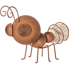 Oxida Rouiller lampe solaire De Star Trading - La lampe solaire Oxida Myra est id&eacute;ale comme d&eacute;coration dans un pot de fleurs ou un parterre de fleurs et est tout aussi belle allum&eacute;e qu'&eacute;teinte.