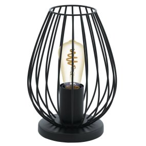 Newtown 23cm Noir lampe de table De Eglo - Parfaite pour les tables de chevet, les bureaux ou comme détail décoratif dans votre salon, cette lampe est une solution fantastique pour sublimer votre intérieur.