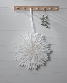 Ice Ø50 Blanc De Star Trading - Fantastique &eacute;toile en papier blanc fabriqu&eacute;e &agrave; partir de trois couches de papier pli&eacute;.