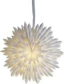 Ice Ø50 Blanc De Star Trading - Fantastique &eacute;toile en papier blanc fabriqu&eacute;e &agrave; partir de trois couches de papier pli&eacute;.