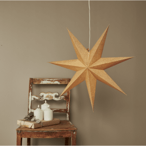 Cotton Ø60 Or De Star Trading - Parfaite pour la p&eacute;riode de l'Avent et comme magnifique &eacute;toile de No&euml;l.