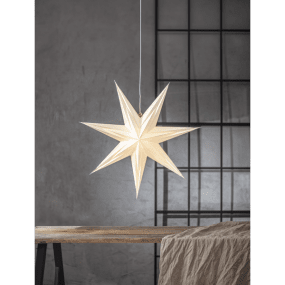 Holly Ø60 Blanc De Star Trading - Cette &eacute;toile cr&eacute;e une ambiance festive et son joli motif perl&eacute; diffuse une douce lumi&egrave;re.