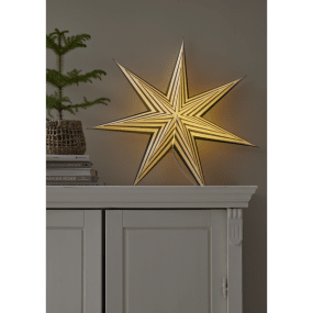 Stripe Ø60 Vert De Star Trading - Un pied de lampe et une source de lumi&egrave;re sont n&eacute;cessaires pour illuminer l'&eacute;toile.