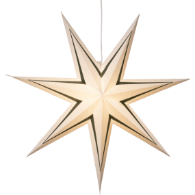 Stripe Ø77 Blanc/vert De Star Trading - Un pied de lampe et une source de lumi&egrave;re sont n&eacute;cessaires pour illuminer l'&eacute;toile.