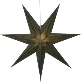 Holly Ø75 Vert De Star Trading - Cette &eacute;toile cr&eacute;e une ambiance festive et son joli motif perl&eacute; diffuse une douce lumi&egrave;re.