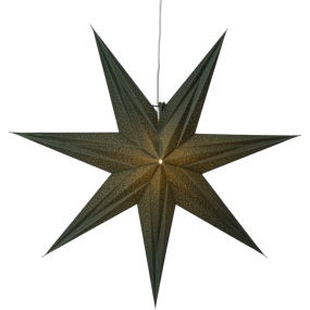 Holly Ø60 Vert De Star Trading - Cette &eacute;toile cr&eacute;e une ambiance festive et son joli motif perl&eacute; diffuse une douce lumi&egrave;re.
