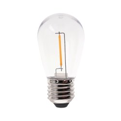 Deco bulb x 5 Transparent De Lightson - Cette ampoule décorative avec un abat-jour transparent résistant aux intempéries et une lumière blanche chaude et douce est parfaite pour un éclairage de fête chaleureux.