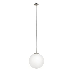 Rondo Ø25 nickel mat De Eglo - Id&eacute;ale au-dessus d'une table &agrave; manger, dans un couloir ou comme &eacute;clairage d'ambiance dans le salon, elle allie fonctionnalit&eacute; et esth&eacute;tique.