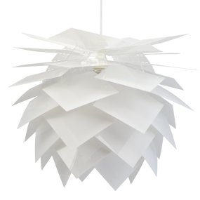 Pineapple Ø75 Blanc suspension De Dyberg Larsen - L'ananas est un excellent choix pour ceux qui recherchent une lampe qui soit à la fois un détail décoratif et une source de lumière.