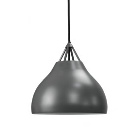 Pyra Ø23 Gris suspension De Dyberg Larsen - Allumé, il émet une belle lumière parfaite pour éclairer toute la pièce ou créer une ambiance cosy dans un coin du salon.