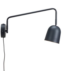 Manchester 45cm Gris applique murale De Dyberg Larsen - Le disjoncteur est situé sur le support mural et le câble peut être déconnecté si la lampe doit être connectée directement à une douille de lampe.