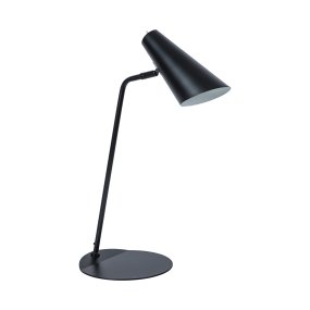 Noa 54cm Noir De Dyberg Larsen - Livré avec un câble textile noir de 1,6 m et le bouton d'alimentation est situé sur l'écran.