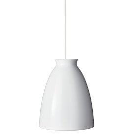 Milano Ø20 Blanc brillant suspension De Dyberg Larsen - Milano est la lampe qui trouve sa place partout où un design chic et élégant est requis.