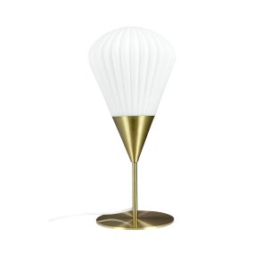 Ballon 45cm Blanc lampe de table De Dyberg Larsen - Med sin moderna form och stilrena material &auml;r Ballon bordslampa ett perfekt val f&ouml;r den som vill kombinera funktion, ljus och elegans i sin inredning.