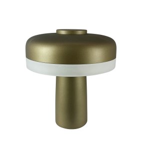Porter 16cm Vert métallique portable De Dyberg Larsen - La lampe de table LED rechargeable Porter est une lampe moderne et fonctionnelle avec un design unique dans lequel la lumière vient du bord, offrant une lumière agréable et uniforme.