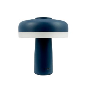 Porter 16cm Indigo portable De Dyberg Larsen - La lampe de table LED rechargeable Porter est une lampe moderne et fonctionnelle avec un design unique dans lequel la lumière vient du bord, offrant une lumière agréable et uniforme.