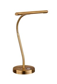 Curtis 42cm Laiton antique lampe de bureau De Trio Lighting - 