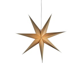 Étoile en papier Ø78 Beige De Konstsmide - Son design simple et &eacute;l&eacute;gant diffuse une lumi&egrave;re douce et agr&eacute;able, cr&eacute;ant une atmosph&egrave;re harmonieuse pendant l'Avent et No&euml;l.