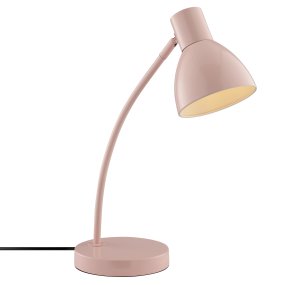 Jerry 43cm Rose lampe de bureau De Brilliant - Sa tête orientable permet d'orienter la lumière exactement là où elle est nécessaire : idéale pour un bureau, un coin lecture ou un espace de travail à domicile.