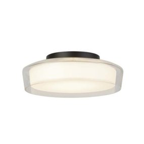 Puck Ø30 Noir lampe de salle de bain De Searchlight - Le plafonnier de salle de bain Puck est un modèle moderne et minimaliste, idéal pour les salles de bains et les cuisines.