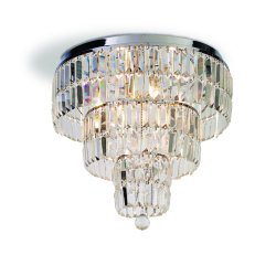 Empire Ø50 Chrome lampe de salle de bain De Searchlight - Parfait pour ceux qui souhaitent ajouter une touche sophistiquée à la décoration de leur salle de bain et qui apprécient le style et la fonctionnalité.