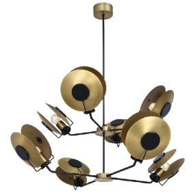 Caserta Ø85 Laiton suspension De Hallbergs - Il crée une lumière et un effet fantastiques ; Le design unique fait de ce plafonnier un accroche-regard garanti dans n'importe quelle pièce.