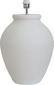 Casagrande 54cm Blanc mat pied de lampe De Hallbergs - La forme ronde et la couleur blanc mat créent une belle atmosphère dans la pièce.