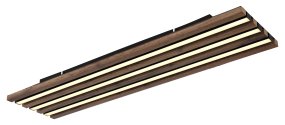 Hayden 80cm Bois plafonnier De Globo Lighting - Den rektangul&auml;ra plafonden Hayden &ouml;vertalar med sin moderna akustikpanel-look och bidrar med en h&auml;rlig ljusspridning i rummet.