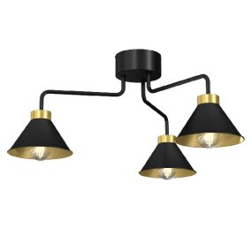 Demet Ø60 Noir plafonnier De Hallbergs - Il est recommandé de le placer dans le salon, la cuisine ou le couloir.