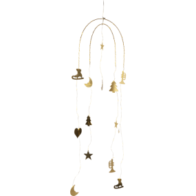 Dream Laiton De Star Trading - De jolis motifs hivernaux en finition laiton cr&eacute;ent une ambiance de No&euml;l.