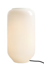 Flask 36cm Blanc/noir lampe de table De Artera - Son abat-jour rond et élancé en verre opale diffuse une lumière douce et agréable, créant une ambiance chaleureuse et accueillante.
