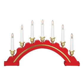 Celine ROUGE De Markslöjd - Le bougeoir rouge de l&#39;Avent C&eacute;line est un bougeoir bomb&eacute; &eacute;l&eacute;gant et classique, parfait pour cr&eacute;er la bonne ambiance de No&euml;l dans votre maison.