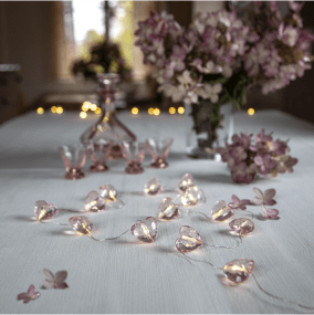 Guirlande Lumineuse Valentine Rose De Star Trading - Livr&eacute;e avec un c&acirc;ble suppl&eacute;mentaire de 30&nbsp;cm pour le compartiment &agrave; piles.