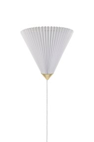 Matisse 34cm Blanc applique murale De Globen Lighting - La lampe est dot&eacute;e d&#39;un c&acirc;ble transparent de 200 cm de long avec interrupteur et prise.