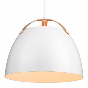 Oslo Ø40 Blanc suspension De Halo Design - Les d&eacute;tails uniques en bois clair conf&egrave;rent &agrave; la lampe une touche nordique et cr&eacute;ent une combinaison harmonieuse de nature et de minimalisme.
