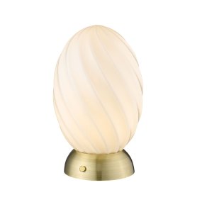 Twist 22cm Laiton lampe de table De Halo Design - Découvrez Twist – l'élégante lampe de table au design sculptural sophistiqué et à la fonction tactile pratique pour un allumage et un extinction faciles.