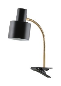 Vogue Noir lampe à pince De Halo Design - Grâce à la fonction de pince pratique, vous pouvez facilement fixer la lampe là où vous en avez besoin – sur votre bureau, votre tête de lit ou votre étagère.