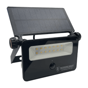 Projecteur à batterie avec capteur Noir De Designlight - Dans l'obscurit&eacute; (moins de 10 lux) et lorsqu'un mouvement est d&eacute;tect&eacute; dans un rayon de 5 m&egrave;tres, le projecteur s'allume automatiquement et &eacute;claire pendant 30 secondes &agrave; partir du dernier mouvement enregistr&eacute;.