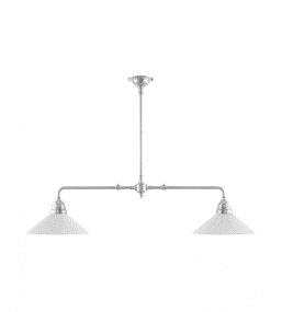 Tegnér Rod Pendant 2x60 Nickel De Karlskrona lampfabrik - Si vous voulez l'accrocher ; Un crochet de plafond est plut&ocirc;t compl&eacute;t&eacute; par un support de crochet de plafond [3726J110] et une plaque de montage [3726J1/3722J9].