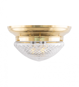 Fröding 300 Laiton De Karlskrona lampfabrik - Lampan &auml;r f&ouml;rsedd med tre ljusk&auml;llor f&ouml;r en j&auml;mnare och behagligare ljusbild, vilket &auml;r s&auml;rskilt viktigt vid anv&auml;ndandet av slipade kristallglas.