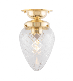 Lundkvist 80 IP24 Laiton De Karlskrona lampfabrik - &Ouml;nskar man g&aring; in med kuloledning fr&aring;n sidan av armaturen kompletteras med en distansplatta.