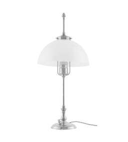 Swedenborg Nickel De Karlskrona lampfabrik - Swedenborg har sin f&ouml;rebild i det tidiga 1800-talets lampor d&auml;r sk&auml;rmen gick att justera f&ouml;r att f&ouml;lja vaxljusets l&auml;ngd allteftersom det brann ner.