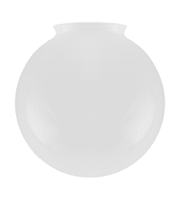 Globe Glass Shade 100/200 Blanc De Karlskrona lampfabrik - Les dômes blancs fermés ne sont devenus courants que dans les années 1920 – avant cela, il s'agissait de verre clair dépoli ou dépoli, qui n'était pas destiné à atténuer la lumière de la lampe à incandescence dans la même mesure.