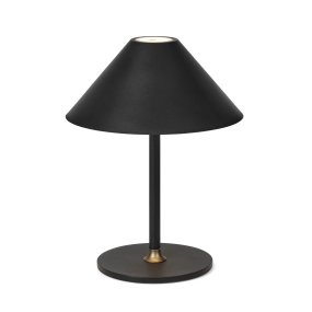 Hygge 25cm Noir portable De Halo Design - Il est classé IP54, ce qui le rend adapté à une utilisation en intérieur et en extérieur (bien qu'il doive être stocké et chargé à l'intérieur).