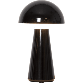 Mushroom 28cm Noir portable De Star Trading - Durée de combustion environ 5 heures à 100%, la charge complète de la lampe (à l'intérieur) prend 5 à 6 heures.