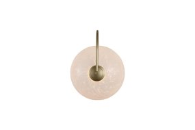 Confetti Ø25 Or De Searchlight - Son design moderne associe une structure aux détails dorés à un abat-jour en verre à motifs, créant ainsi une ambiance lumineuse agréable et accueillante.